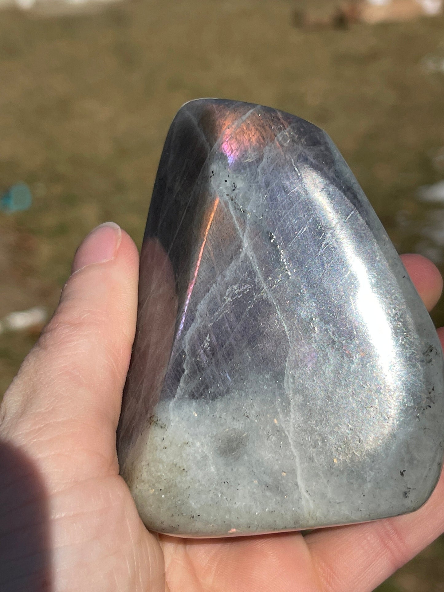Purple Flash Labradorite Crystal Freeform
