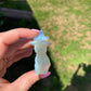 Opalite halloween cat carving