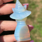 Opalite halloween cat carving