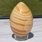 Orange calcite Crystal Egg Carving