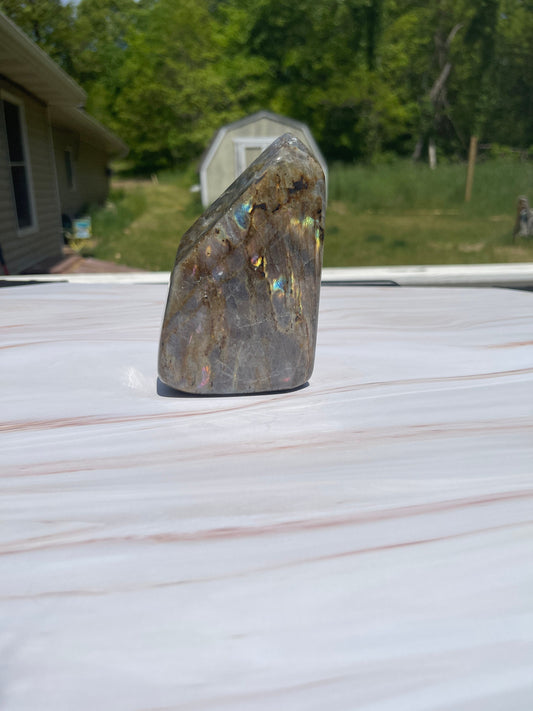Purple Flash Labradorite Crystal Freeform