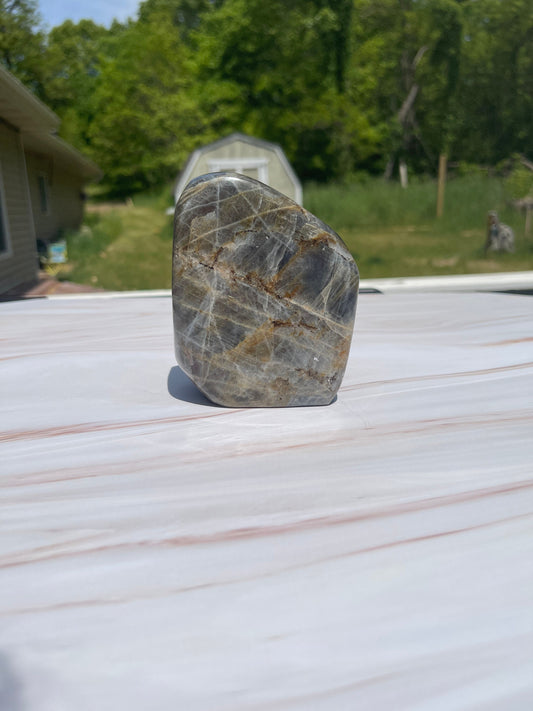 Purple Flash Labradorite Crystal Freeform