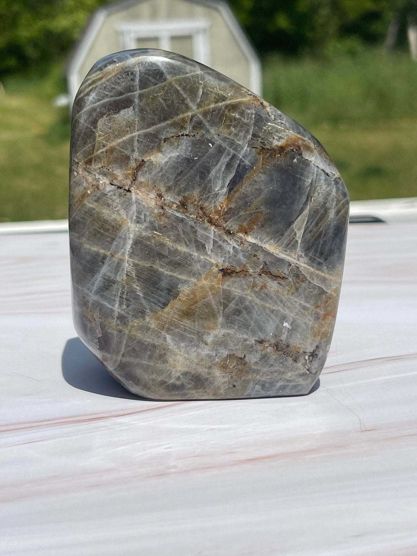 Purple Flash Labradorite Crystal Freeform