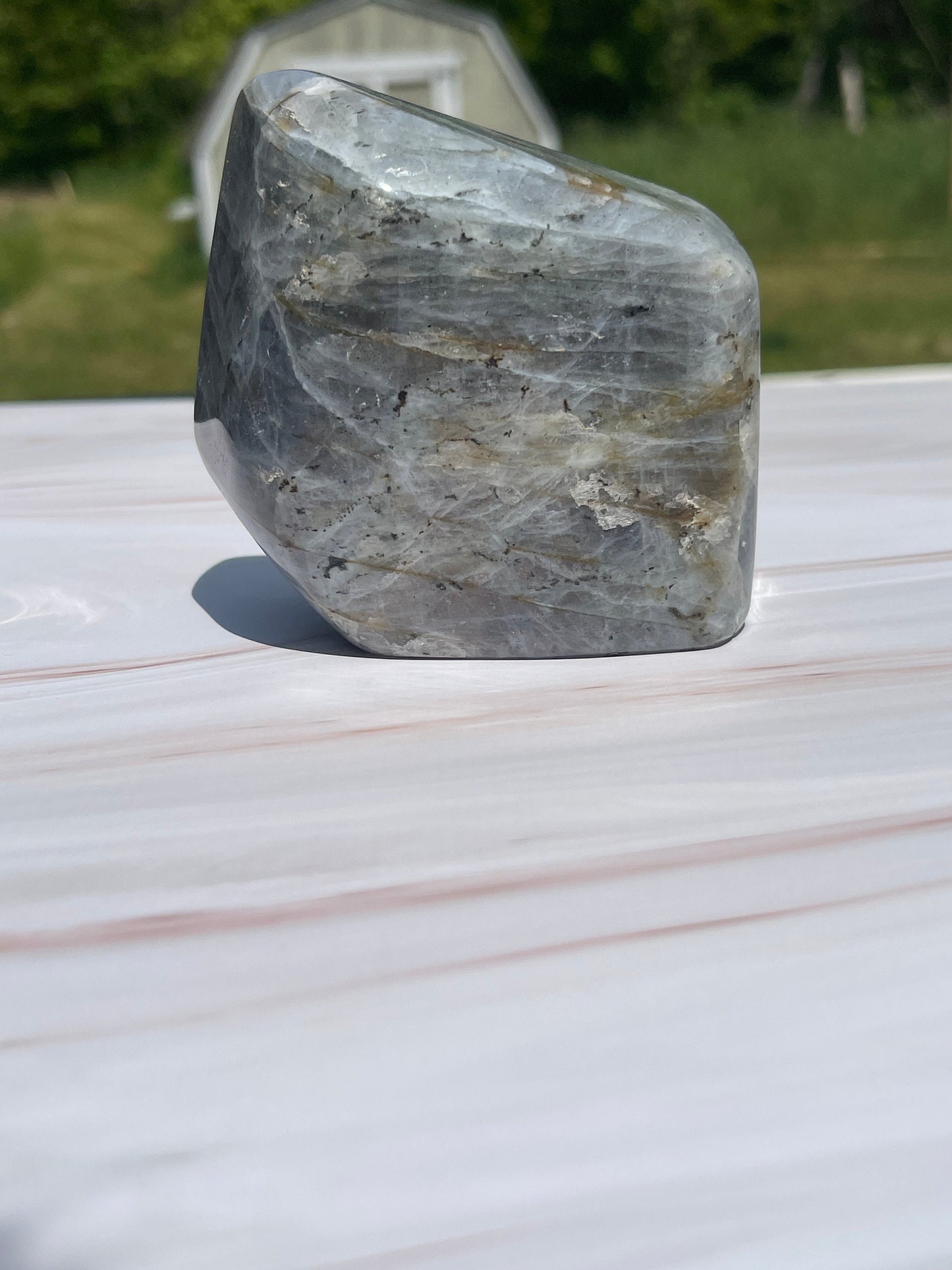Purple Flash Labradorite Crystal Freeform