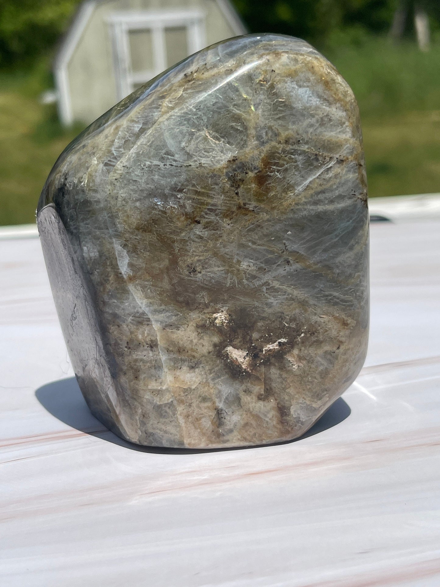 Purple Flash Labradorite Crystal Freeform