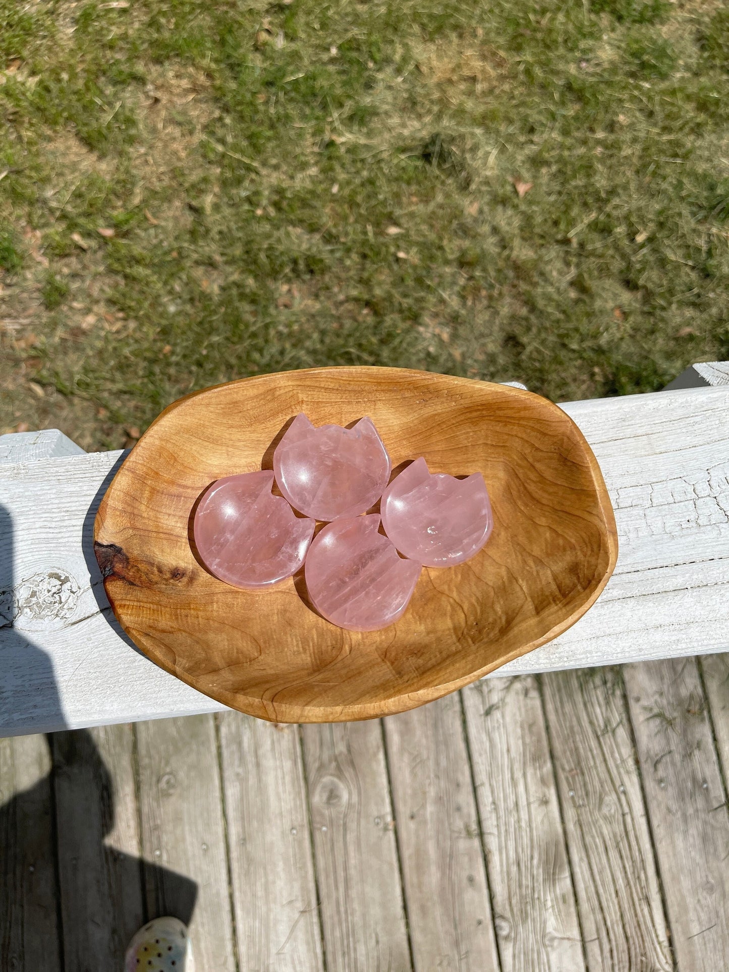 Rose Quartz Crystal Cat Carving: Meditation Stone, Animal Figurine