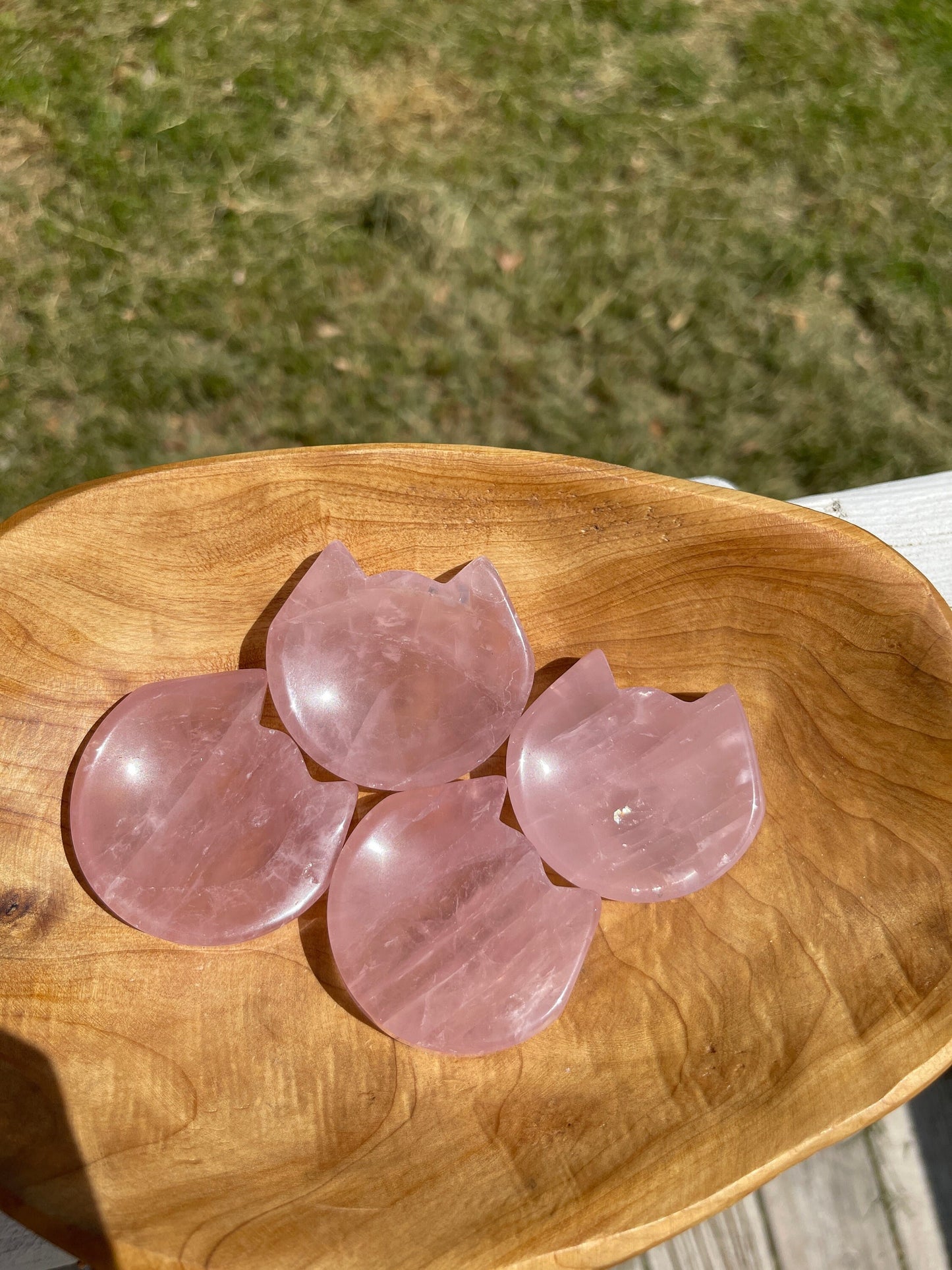 Rose Quartz Crystal Cat Carving: Meditation Stone, Animal Figurine
