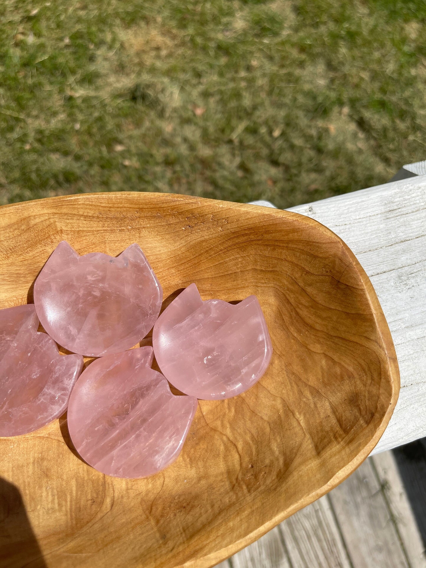 Rose Quartz Crystal Cat Carving: Meditation Stone, Animal Figurine