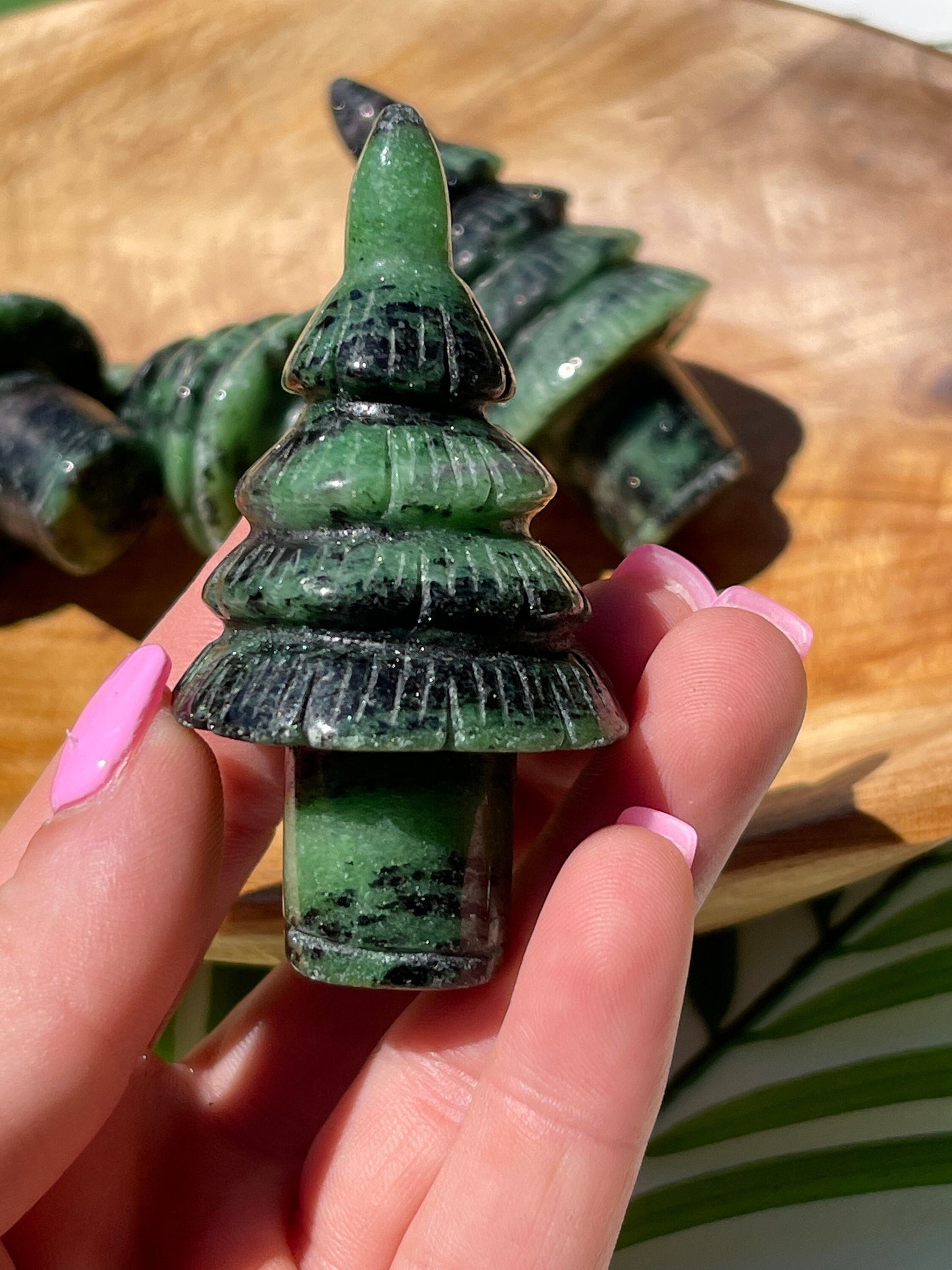 1 Ruby zoisite christmas tree carving