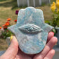 Blue Yooperlite Hamsa Hand Carving