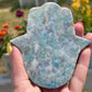 Blue Yooperlite Hamsa Hand Carving