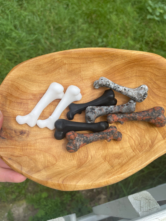 Bone Carving: Halloween Femur Decor, Crystal Gift