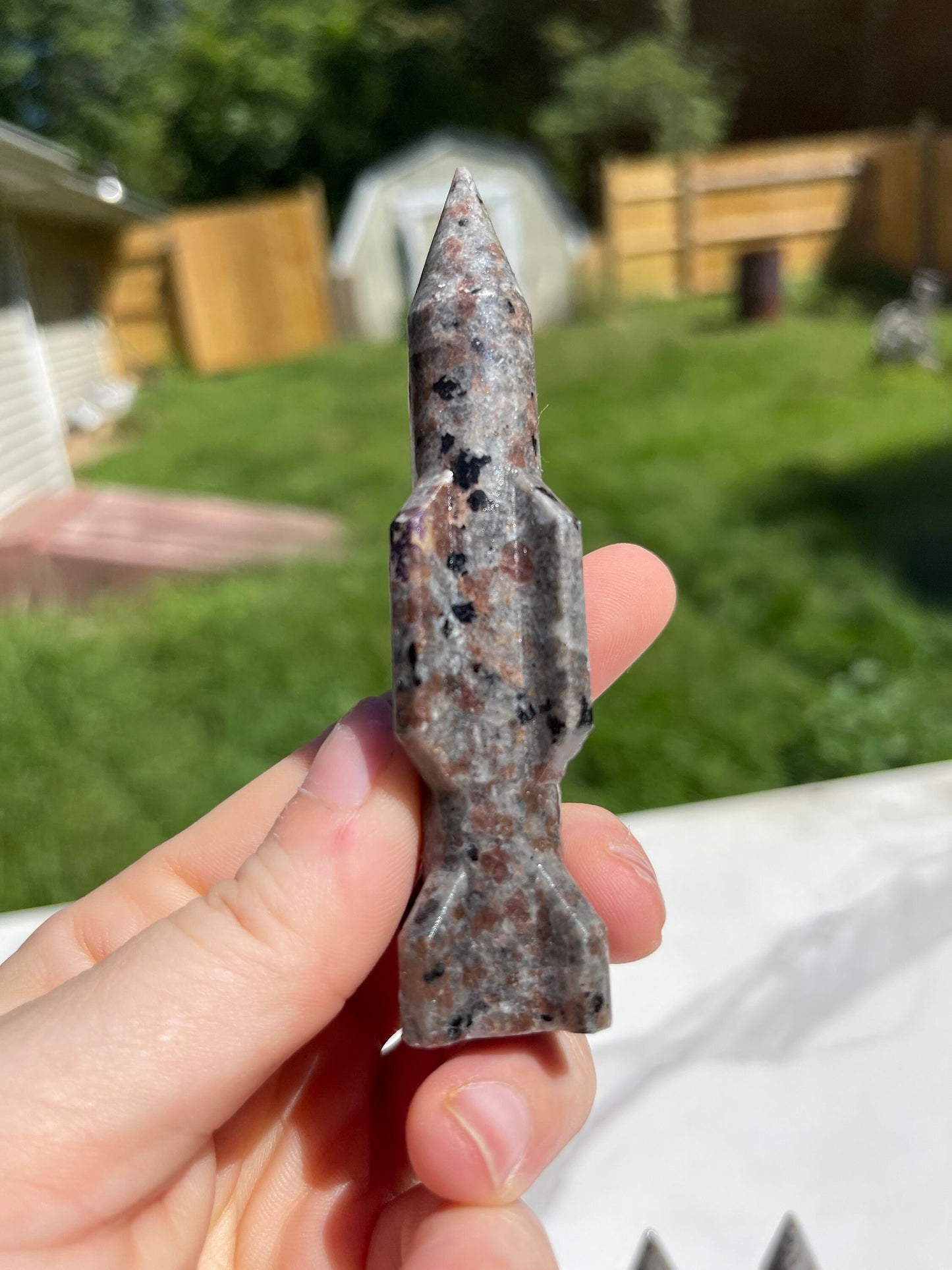 Yooperlite Crystal Missile Carving
