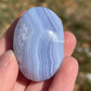 Blue Lace Agate Palm Stone