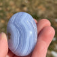 Blue Lace Agate Palm Stone