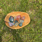 Ocean Jasper Heart Palm Stone: Crystal Carving, Meditation Stone
