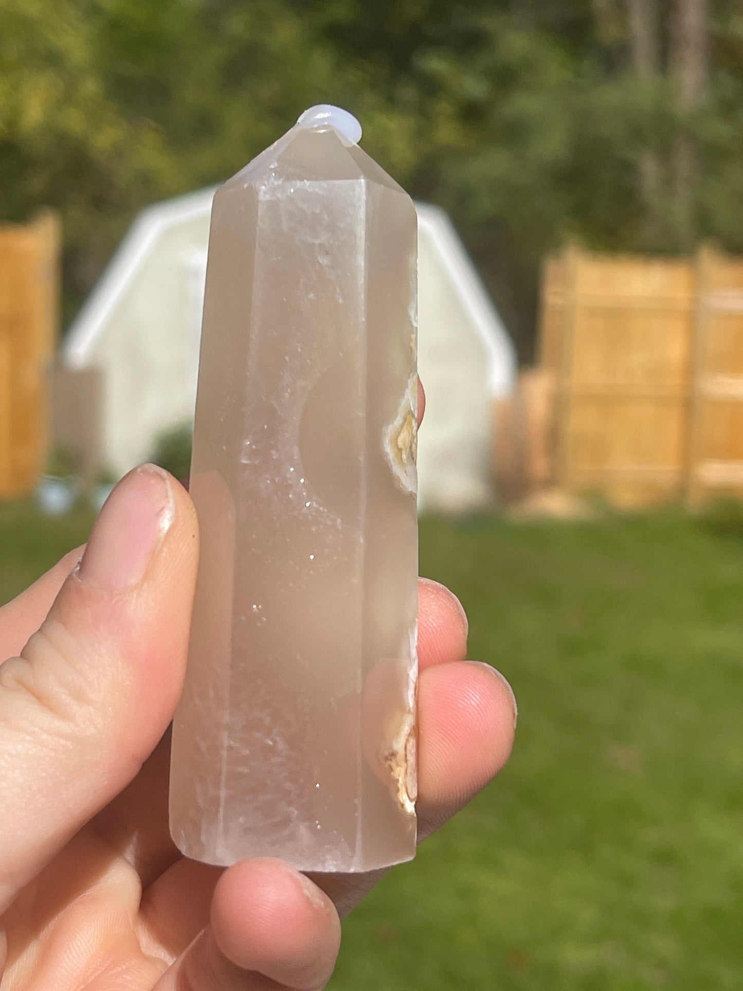 Flower Agate Tower | Crystal Gift | Meditation Stone