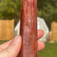 Fire Quartz Tower | Crystal Carving | Meditation Stone | Red Hematoid