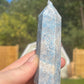 Trolleite Crystal Tower: Carved Meditation Stone