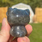 Labradorite Hello Kitty Carving: Crystal Meditation Stone