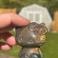 Labradorite Hello Kitty Carving: Blue Flash Crystal Gift