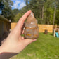 Peach Moonstone Crystal Flame Carving