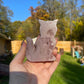 Pink Amethyst Crystal Cat Carving