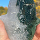 Moss Agate Hamsa Hand Carving