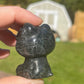 Labradorite Hello Kitty Carving: Blue Flash Crystal Gift