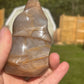 Peach Moonstone Crystal Flame Carving