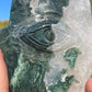 Moss Agate Hamsa Hand Carving