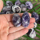Dream Amethyst Tumbled Stone: Meditation Crystal Carving
