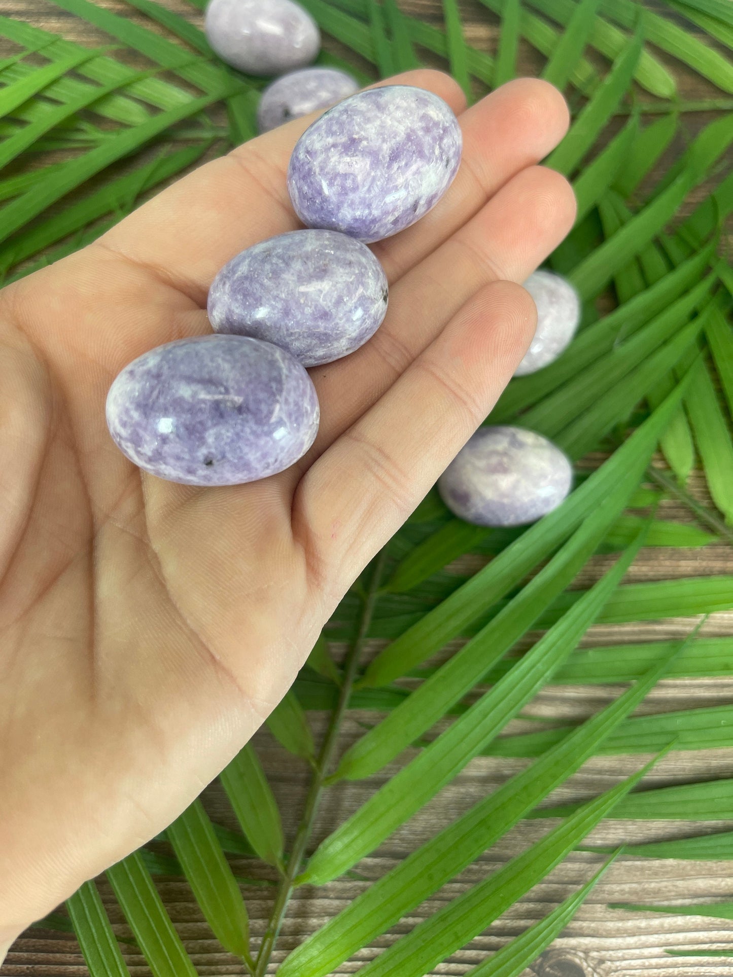 Lepidolite Tumbled Stone: Purple Mica Crystal for Meditation