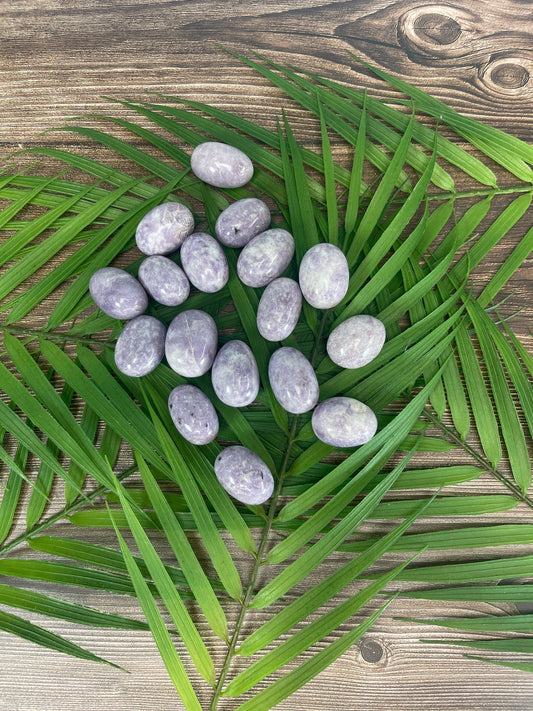 Lepidolite Tumbled Stone: Purple Mica Crystal for Meditation
