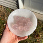 1pc Rose Quartz Mini Sphere with Star Flash