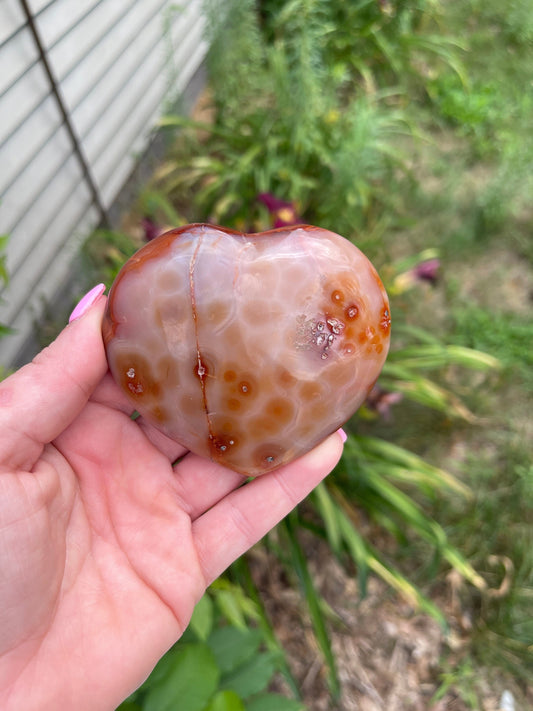 Carnelian Heart Carving