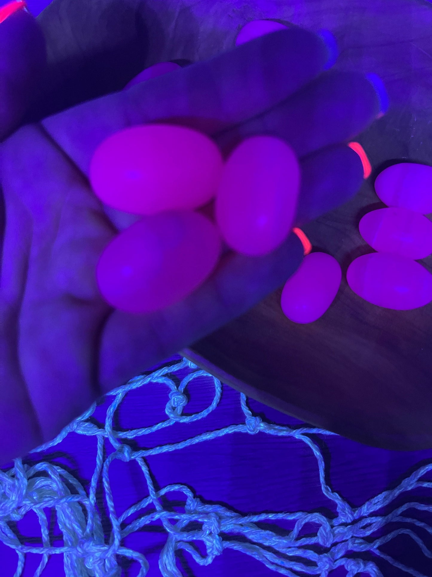 Pink Calcite Tumbled Stone: UV Reactive Pocket Stone