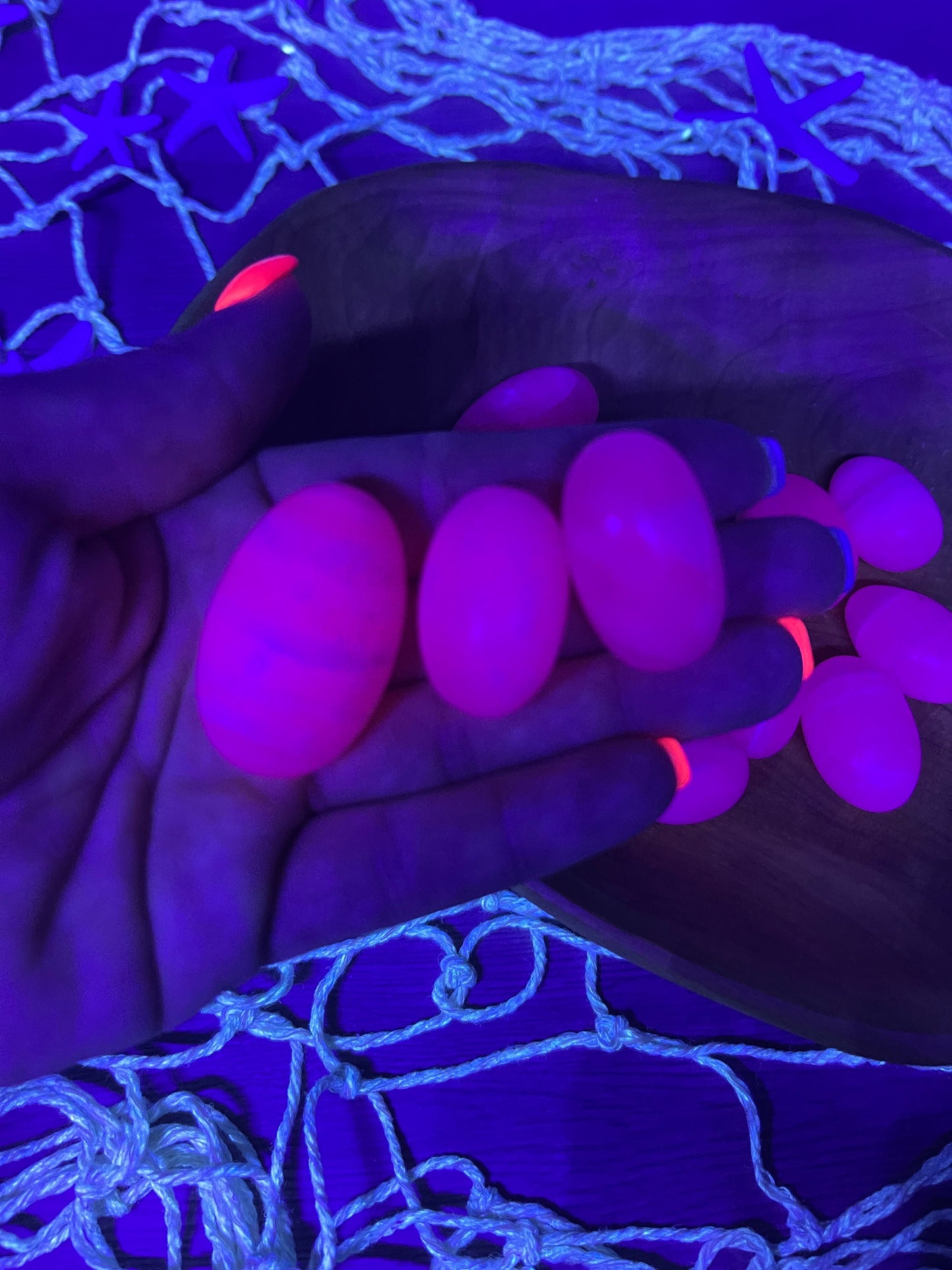 Pink Calcite Tumbled Stone: UV Reactive Pocket Stone