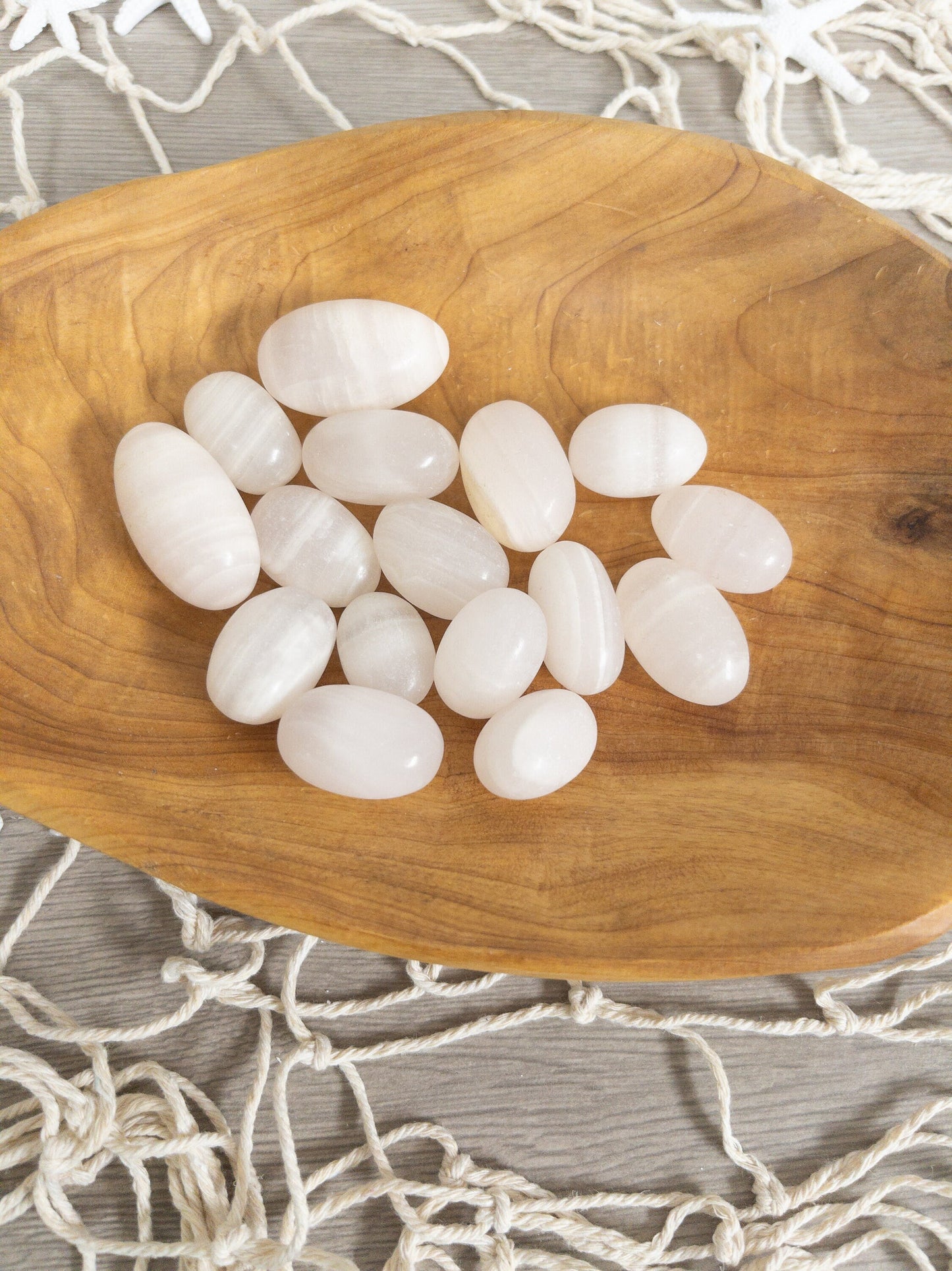 Pink Calcite Tumbled Stone: UV Reactive Pocket Stone