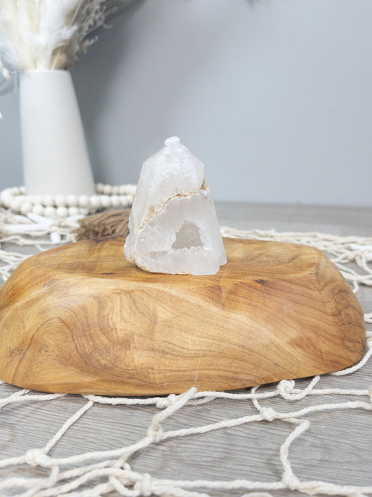 Snowflake agate cluster point