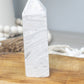 White Mexican Crazy Lace Agate Tower: Crystal Carving, Meditation Stone