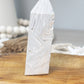 White Mexican Crazy Lace Agate Tower: Crystal Carving, Meditation Stone