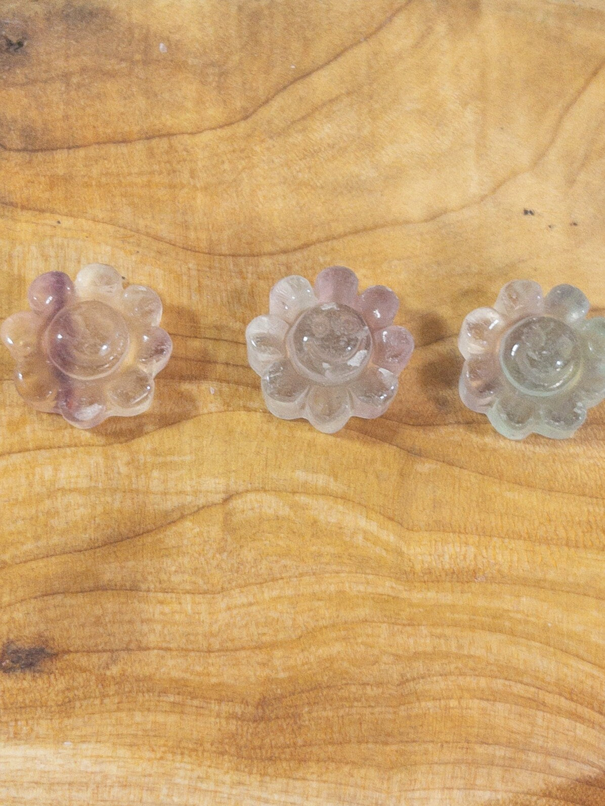 Mini Fluorite Crystal Flower Carving