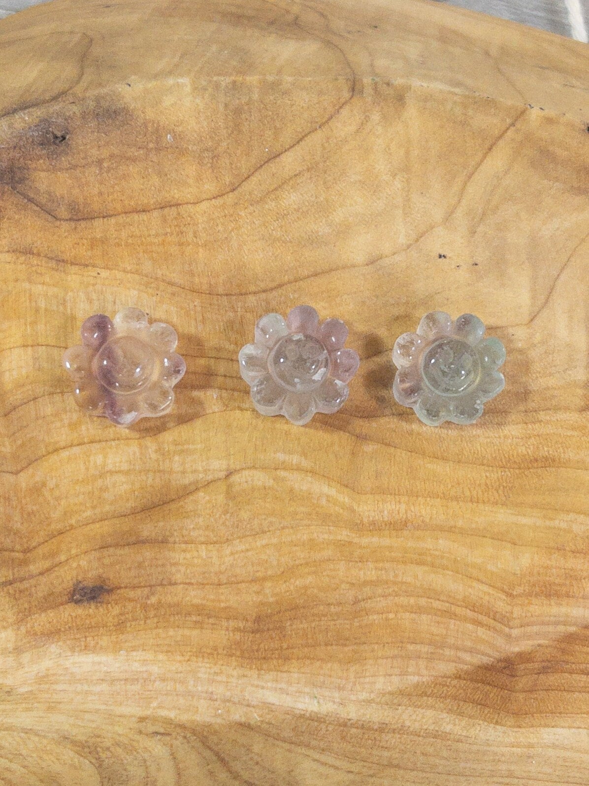 Mini Fluorite Crystal Flower Carving