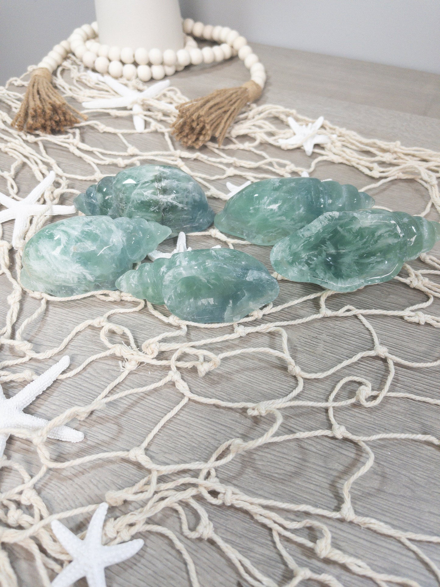 Fluorite Sea Shell Carving