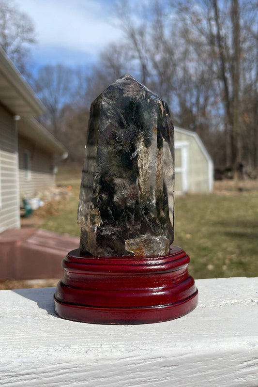 Lodolite Crystal Tower with Stand