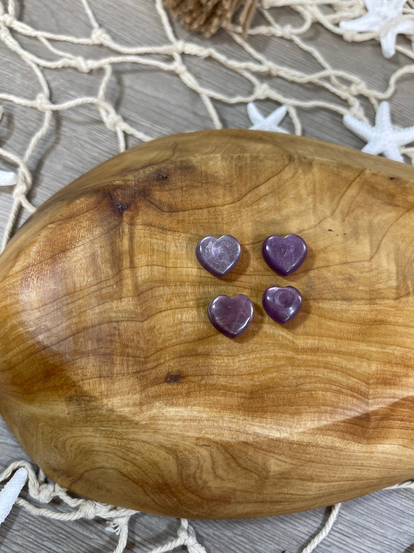 Lepidolite Heart: Purple Mica Crystal Carving