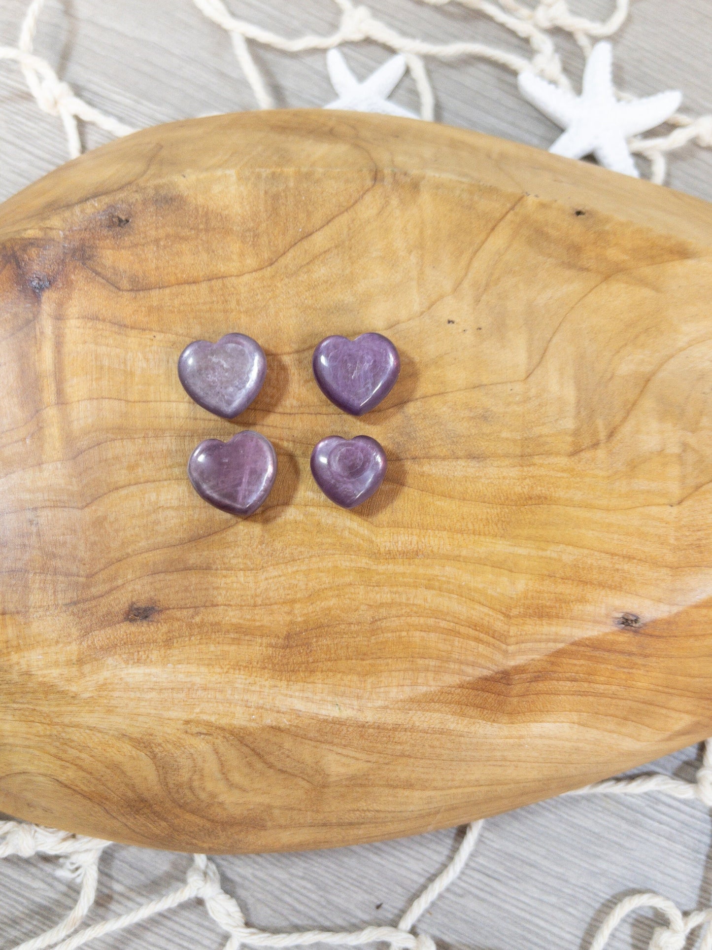 Lepidolite Heart: Purple Mica Crystal Carving
