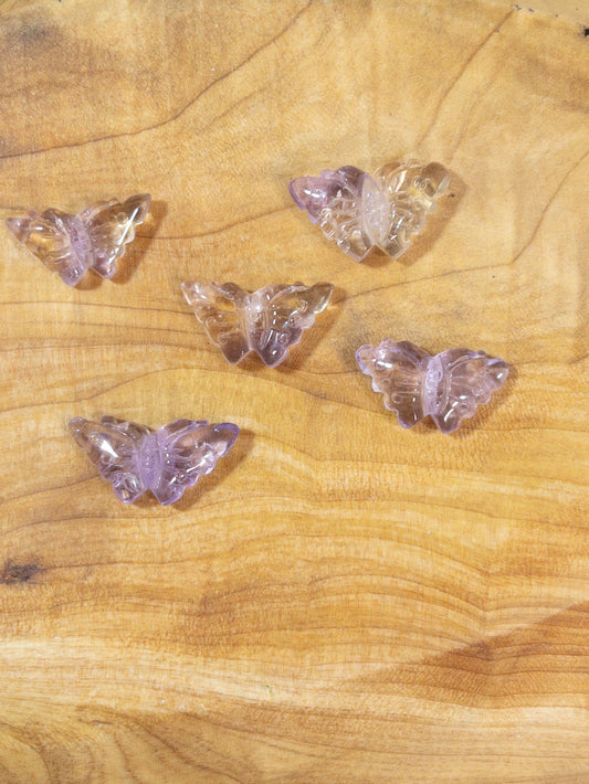 Mini Ametrine Butterfly Carving | crystal carving | meditation | protection