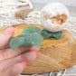 Green Aventurine Flower Sphere Holder | Manifest abundance and prosperity